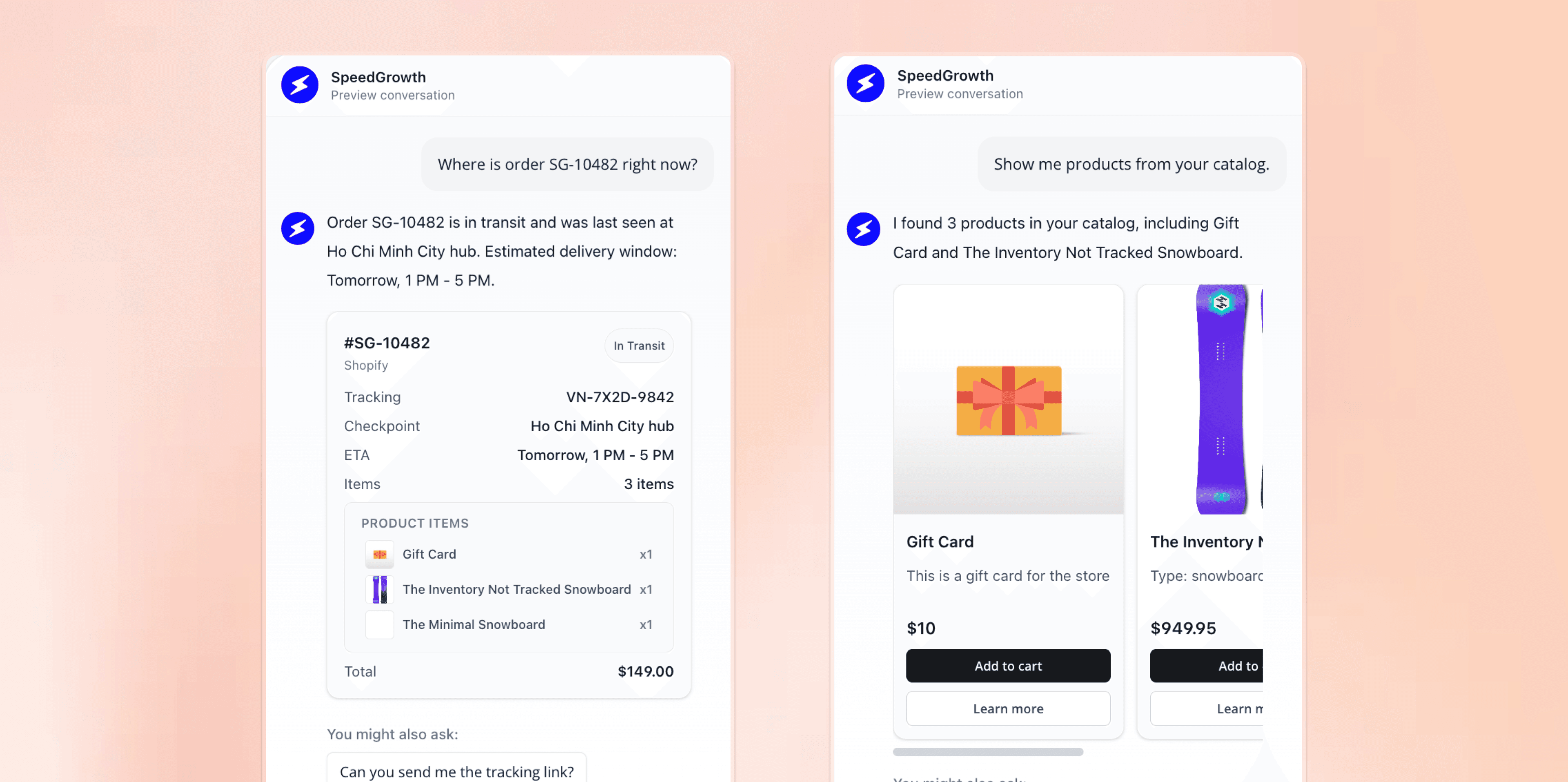 Commerce Capabilities and Preview Controls banner