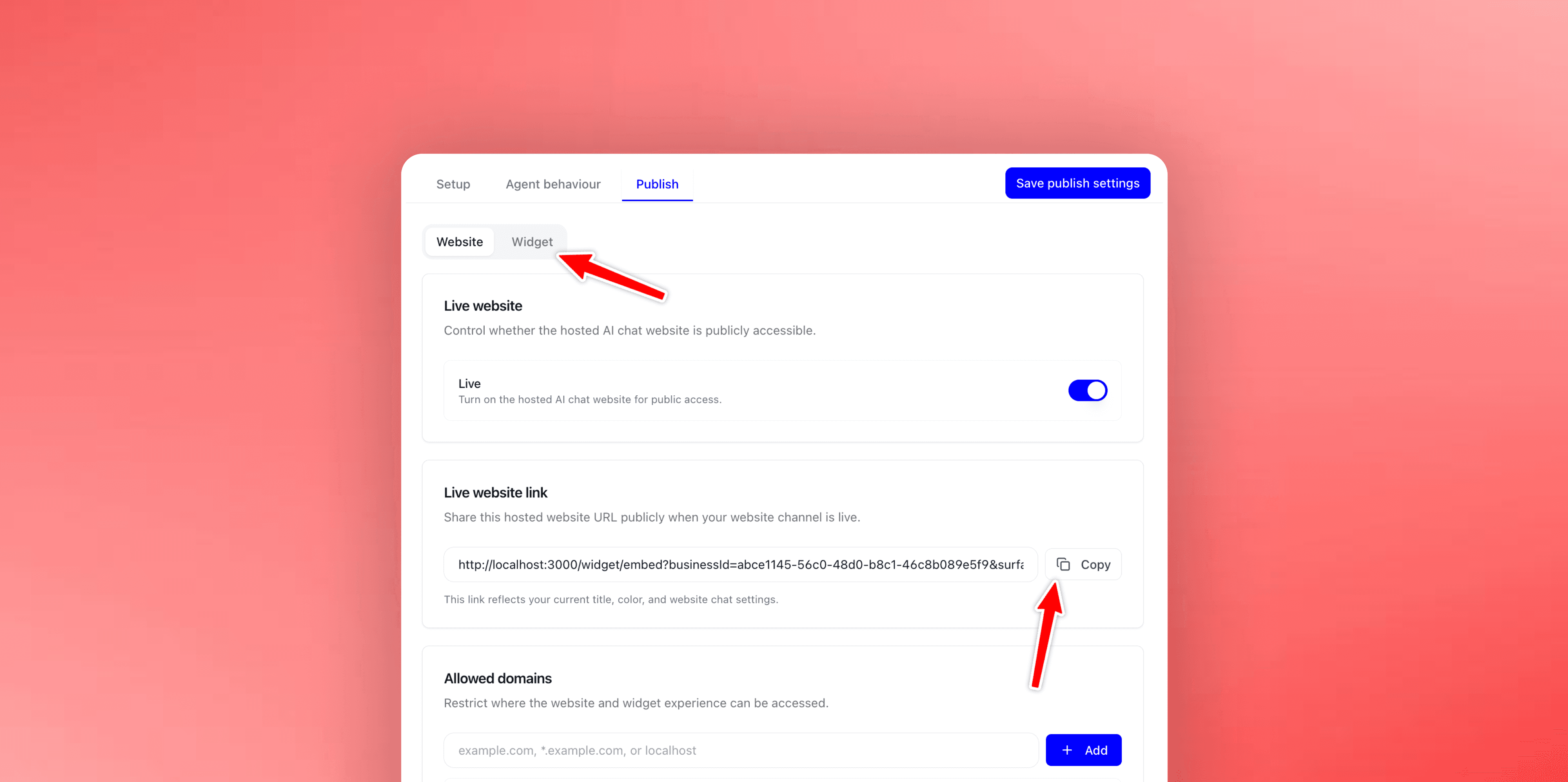 Publish and Runtime Updates banner